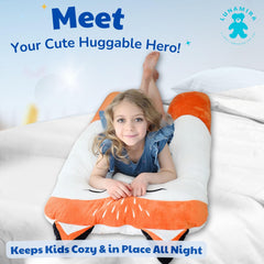 LUNAMIRA Fox Kids Body Pillow removable cover shown for easy cleaning