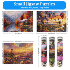 Luneko small puzzle hot air balloon features colorful imagery for on-plane entertainment.