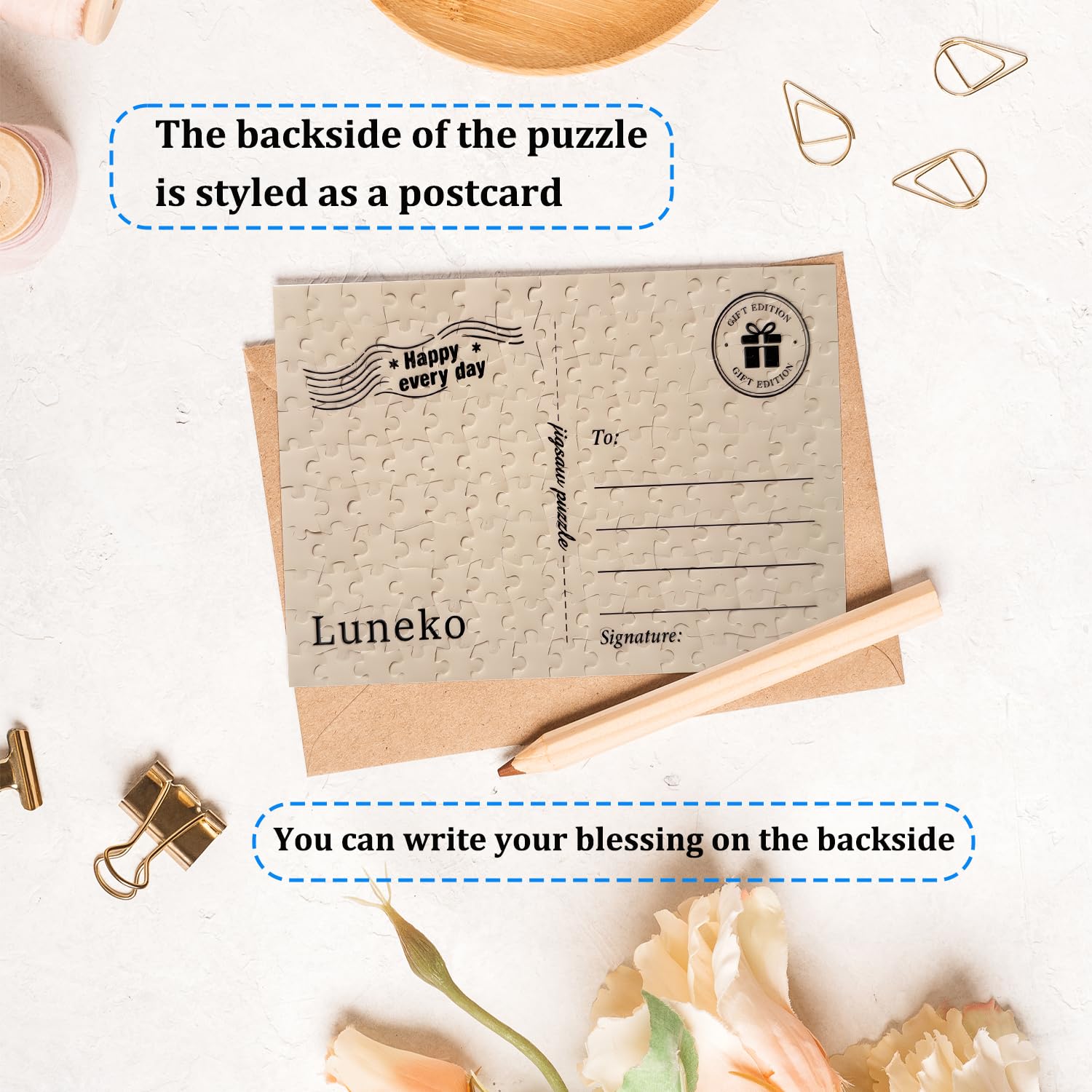 Luneko small puzzle travel pack keeps puzzles tidy and easy to carry.