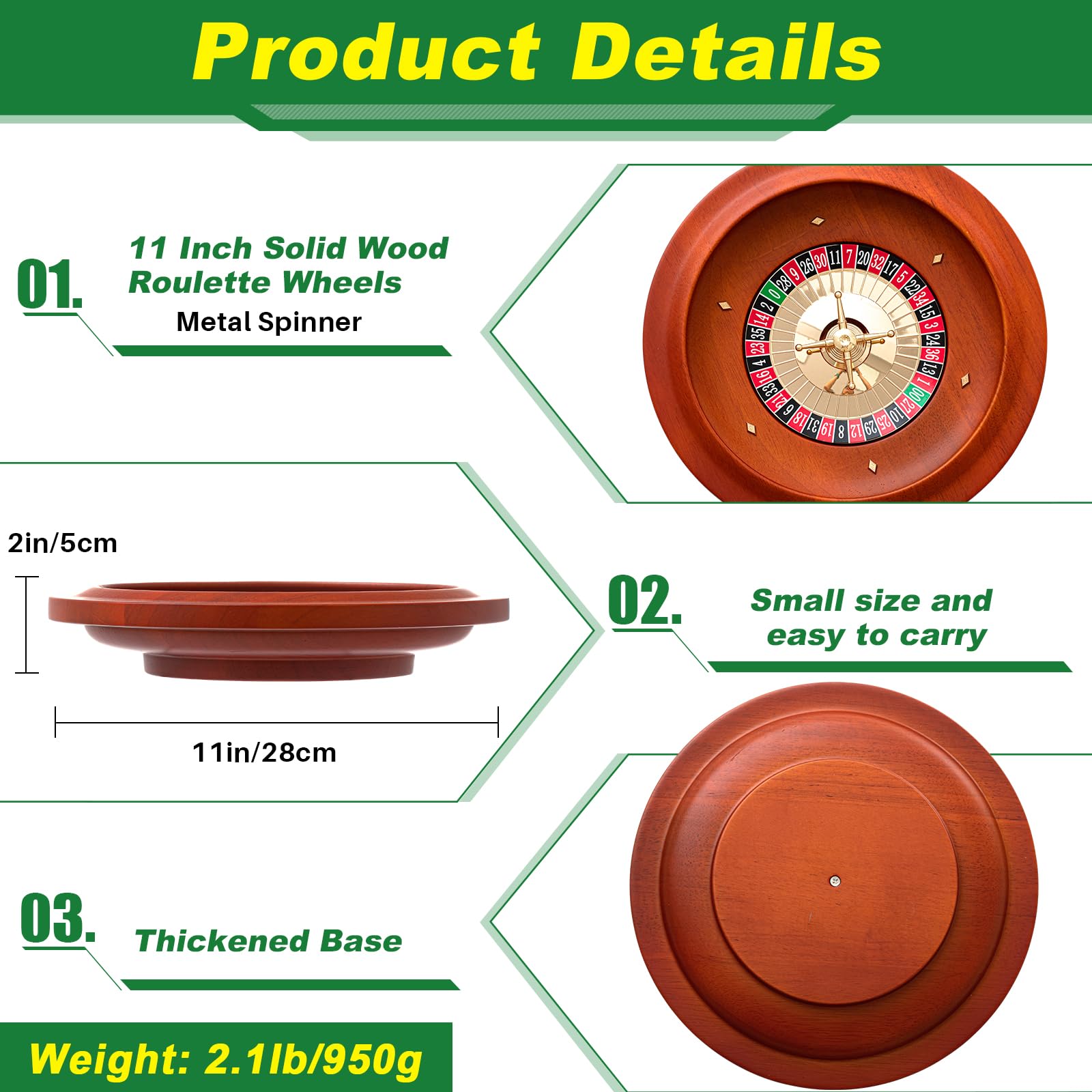 Lunmon roulette dealer button for authentic table action