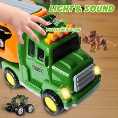 Lunoppy transport truck head moves for interactive pretend play.