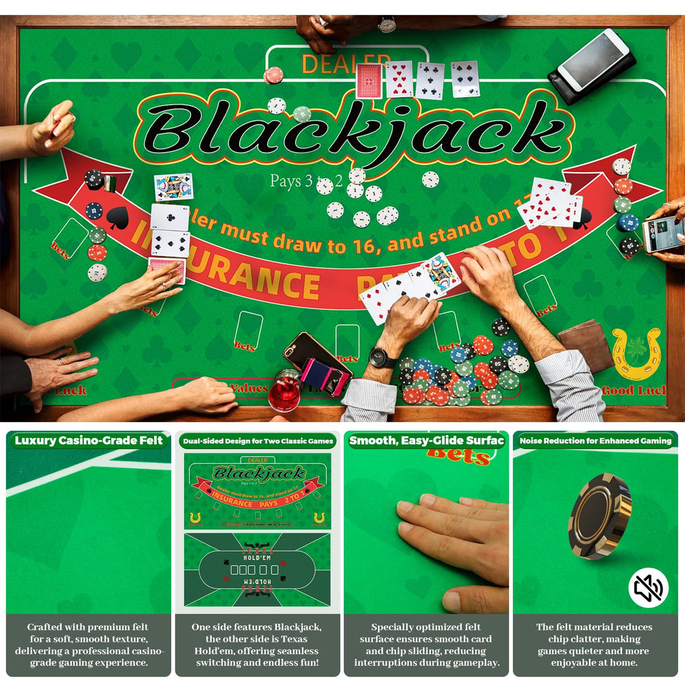 Lunorvexia casino night setup with mat ready for party games