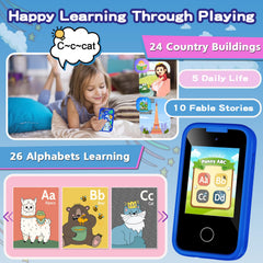 Luoba Kids Phone blue lanyard for easy carrying