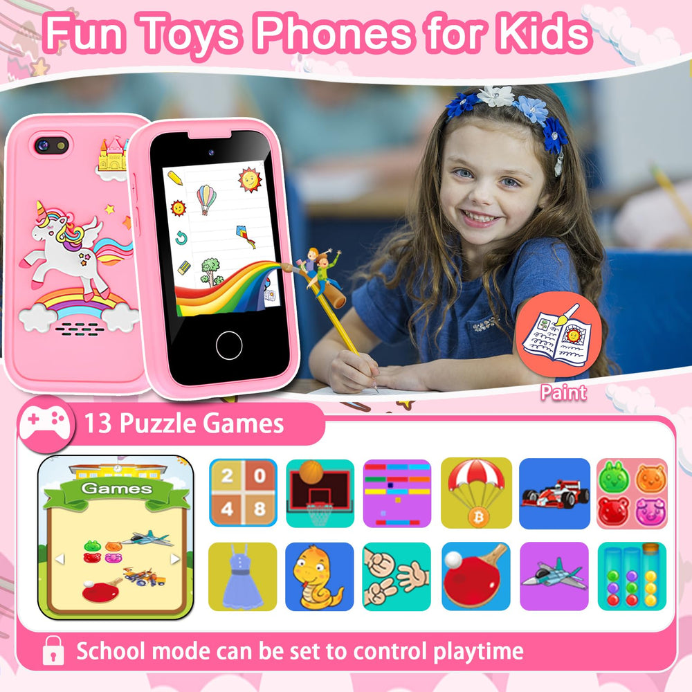 Luoba kids phone educational games, 13 puzzles and A to Z learning.