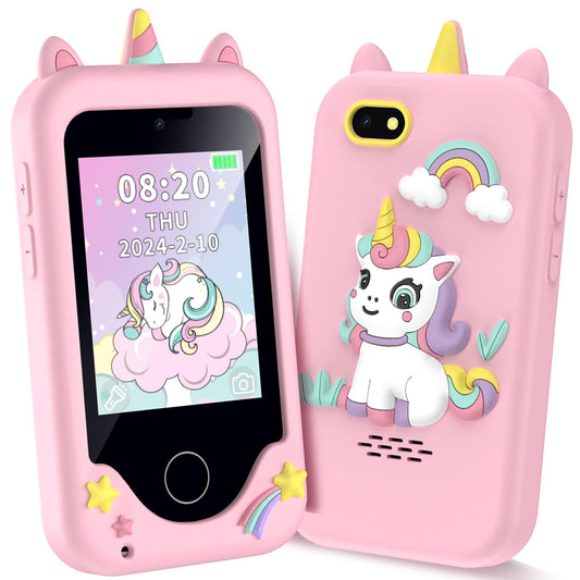 Luoba Kids Phone front view with a 2.8-inch touchscreen for learning on the go.