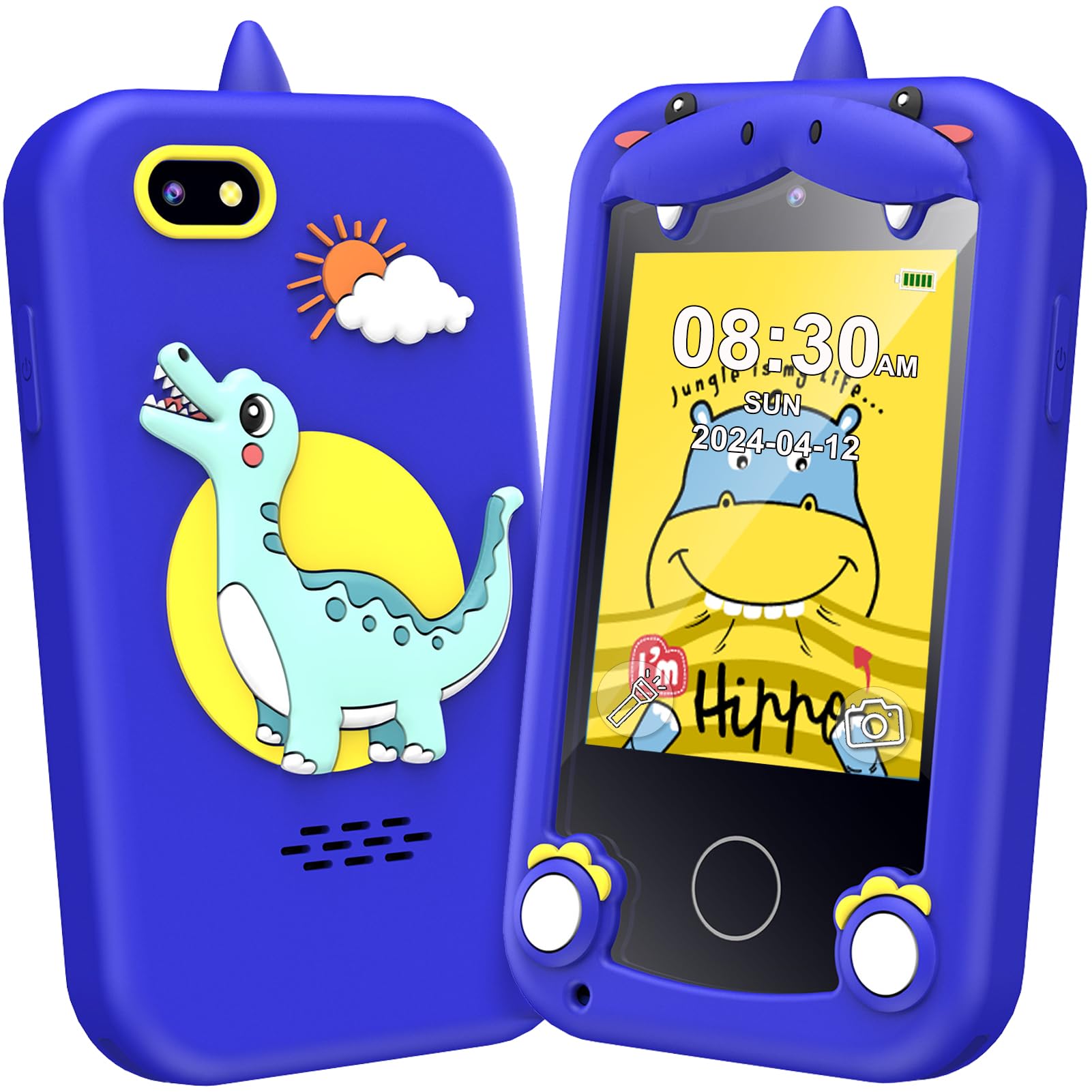 Luoba Kids Phone front view for easy handheld touch access.