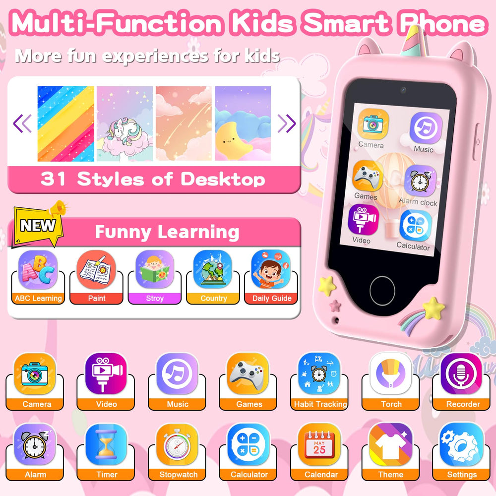 Luoba Kids Phone side view highlights compact, kid-friendly design for small hands.