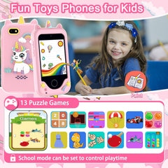 Luoba Kids Phone silicone-case image shows drop-proof protection.