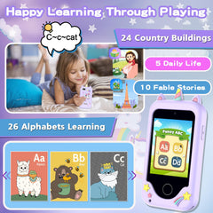 Luoba phone ABC learning feature enhances early literacy.