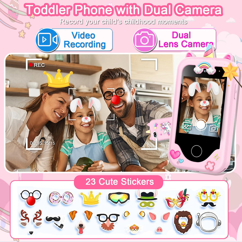 Luoba phone pink with lanyard for easy carrying and drop protection