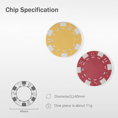 LUOBAO 300-chip set with color coding speeds game setup