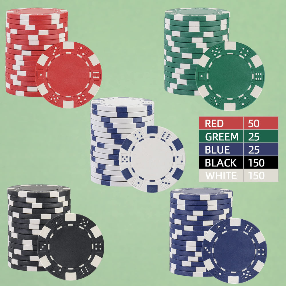 LUOBAO 400-chip set in five colors for versatile table setups