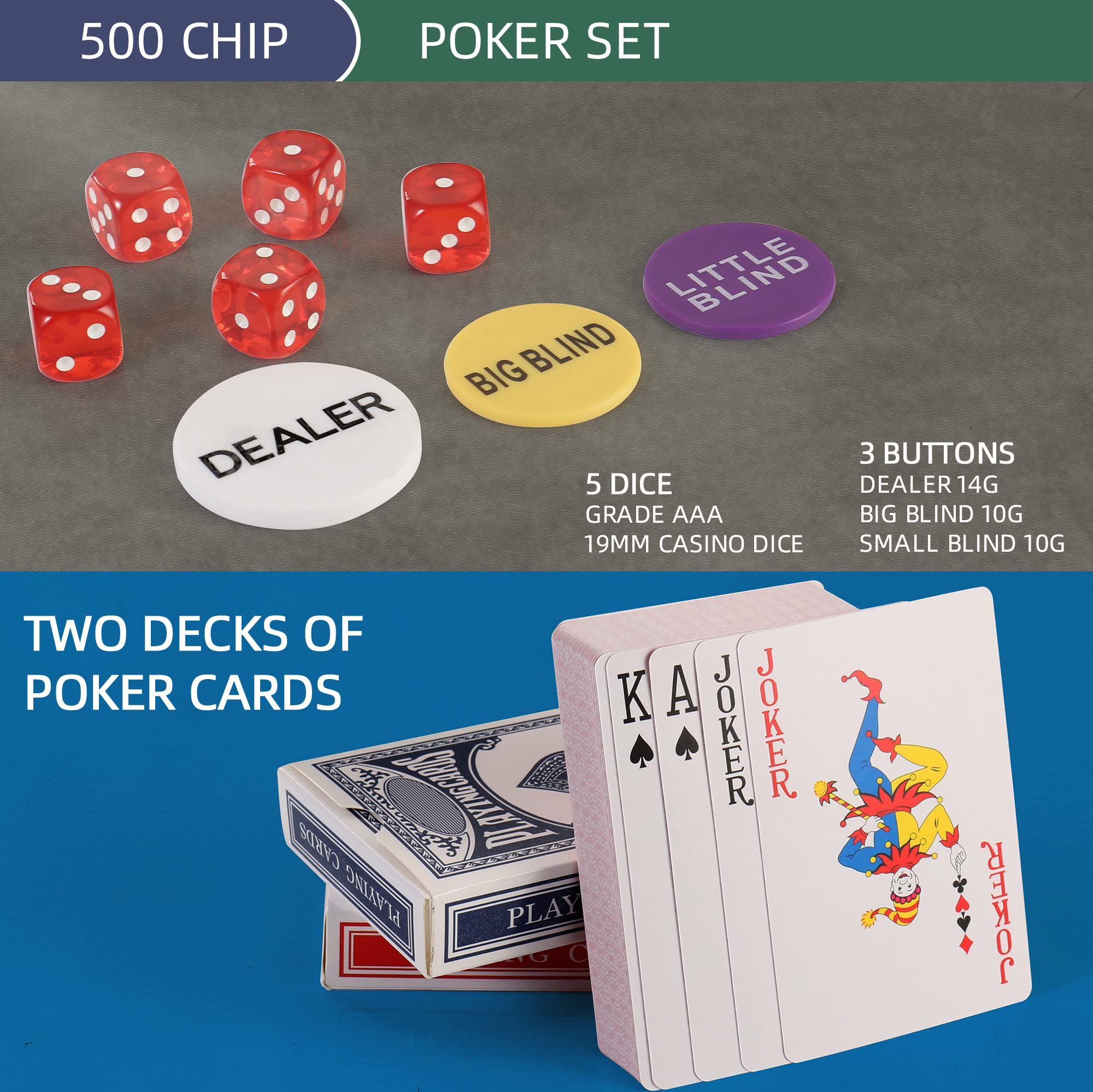 LUOBAO blackjack chips provide clear denominations for quick bet decisions.