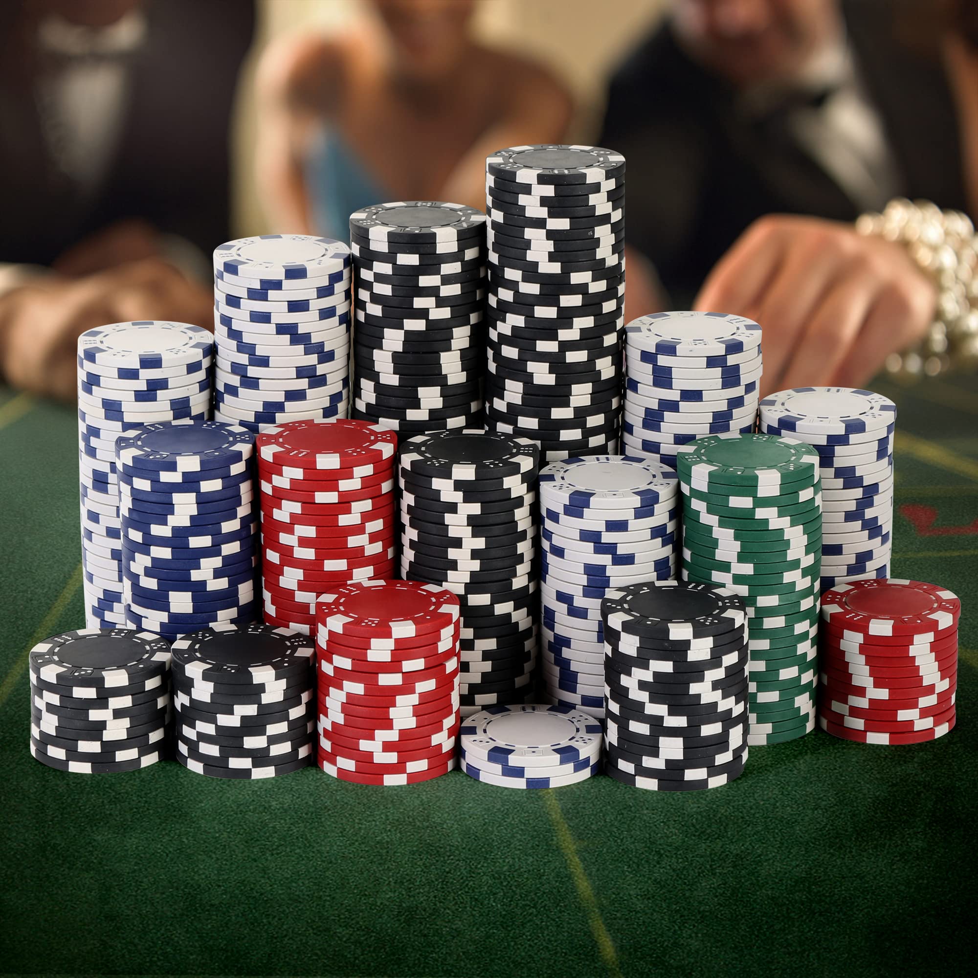 LUOBAO colorful casino chips pack for varied game formats