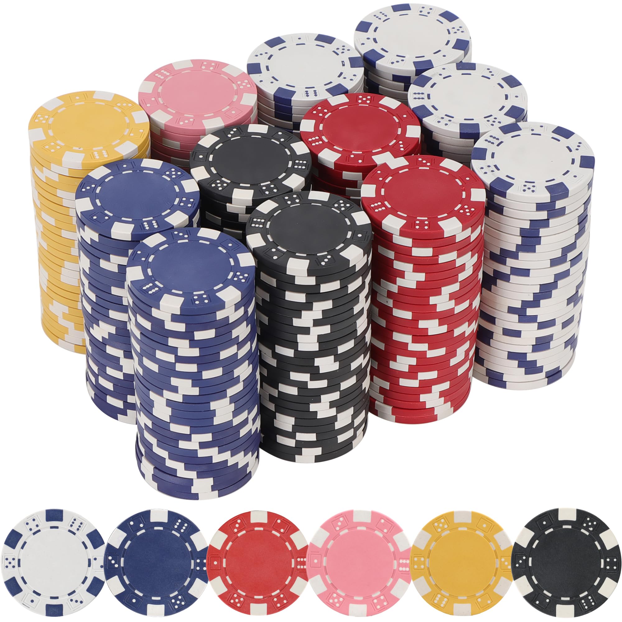 LUOBAO heavy 11.5g poker chip closeup for authentic casino feel