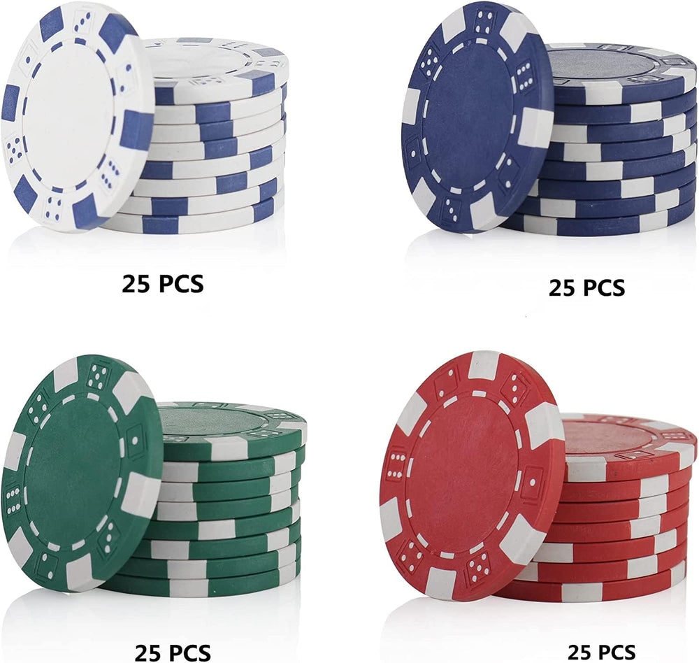 LUOBAO color-set image highlights green blue red white chips for versatile gameplay