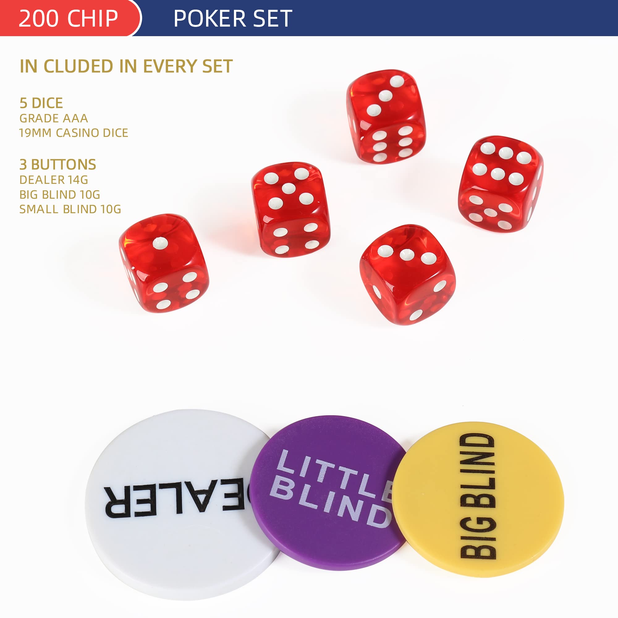LUOBAO Texas Hold'em and blackjack ready tournament kit