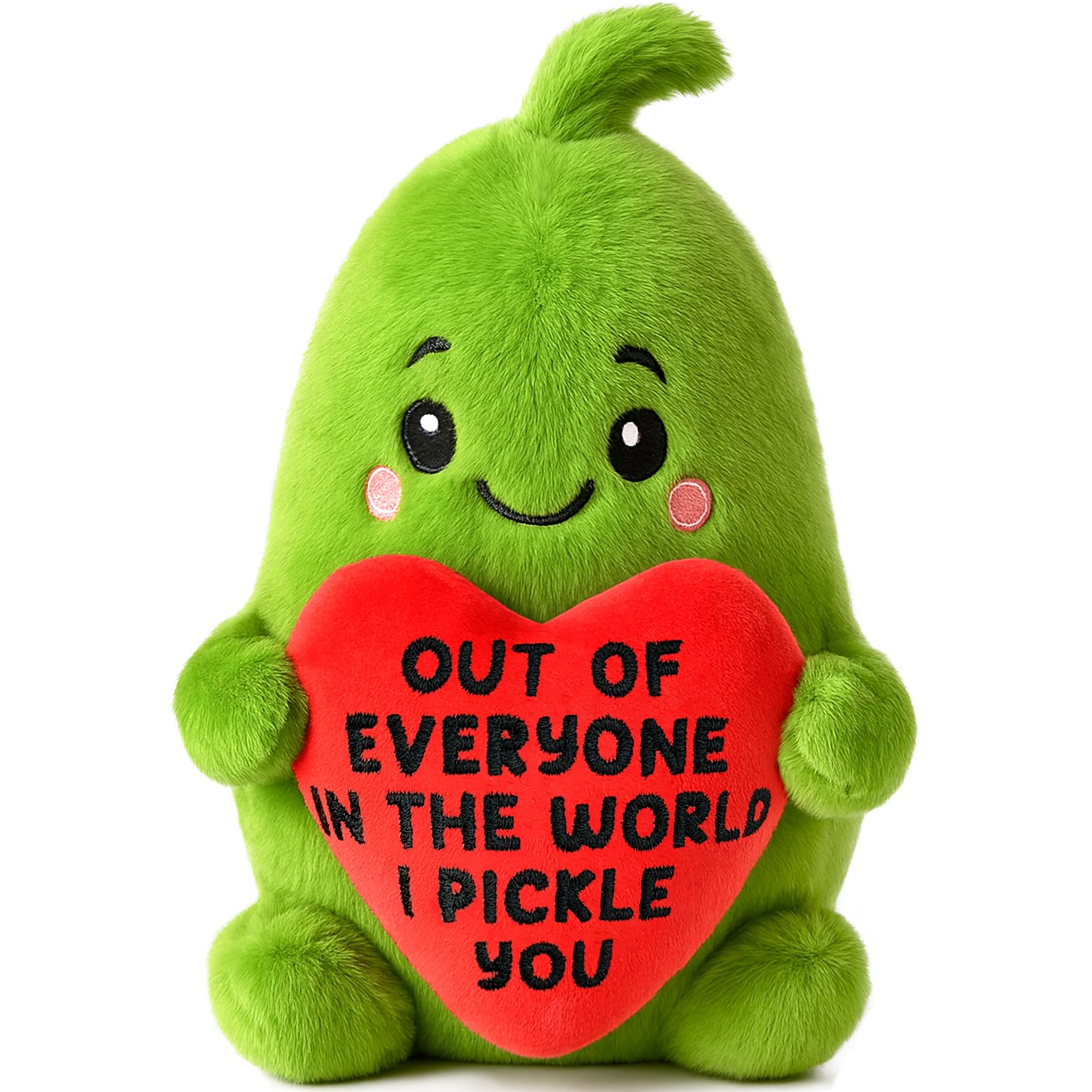 LuoHere pickle with heart embroidery, ideal for a Valentine gift