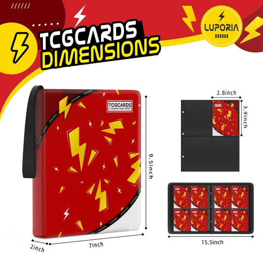 Luporia binder sleeves inside pages showing 50 removable sleeves for flexible storage.