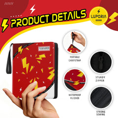 Luporia anti-yellowing acid-free pages preserve card details without fading.