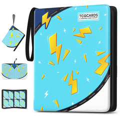 Luporia 4-pocket blue cover binder for organized card storage
