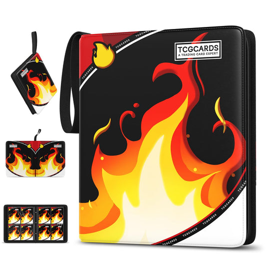 Luporia 4-pocket binder opens for quick card access during games and trades
