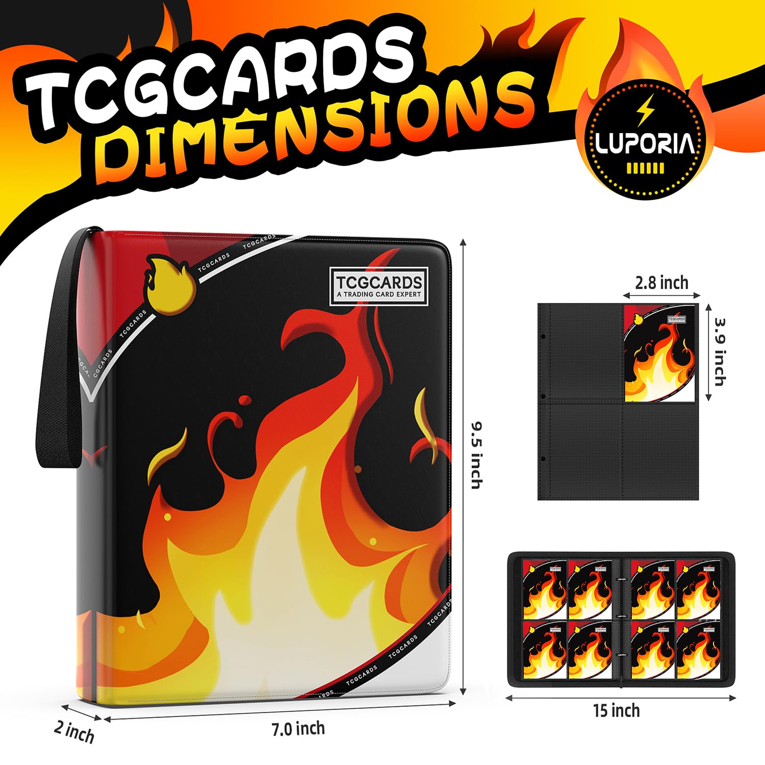 Luporia binder shows 400-card capacity keeping collections organized