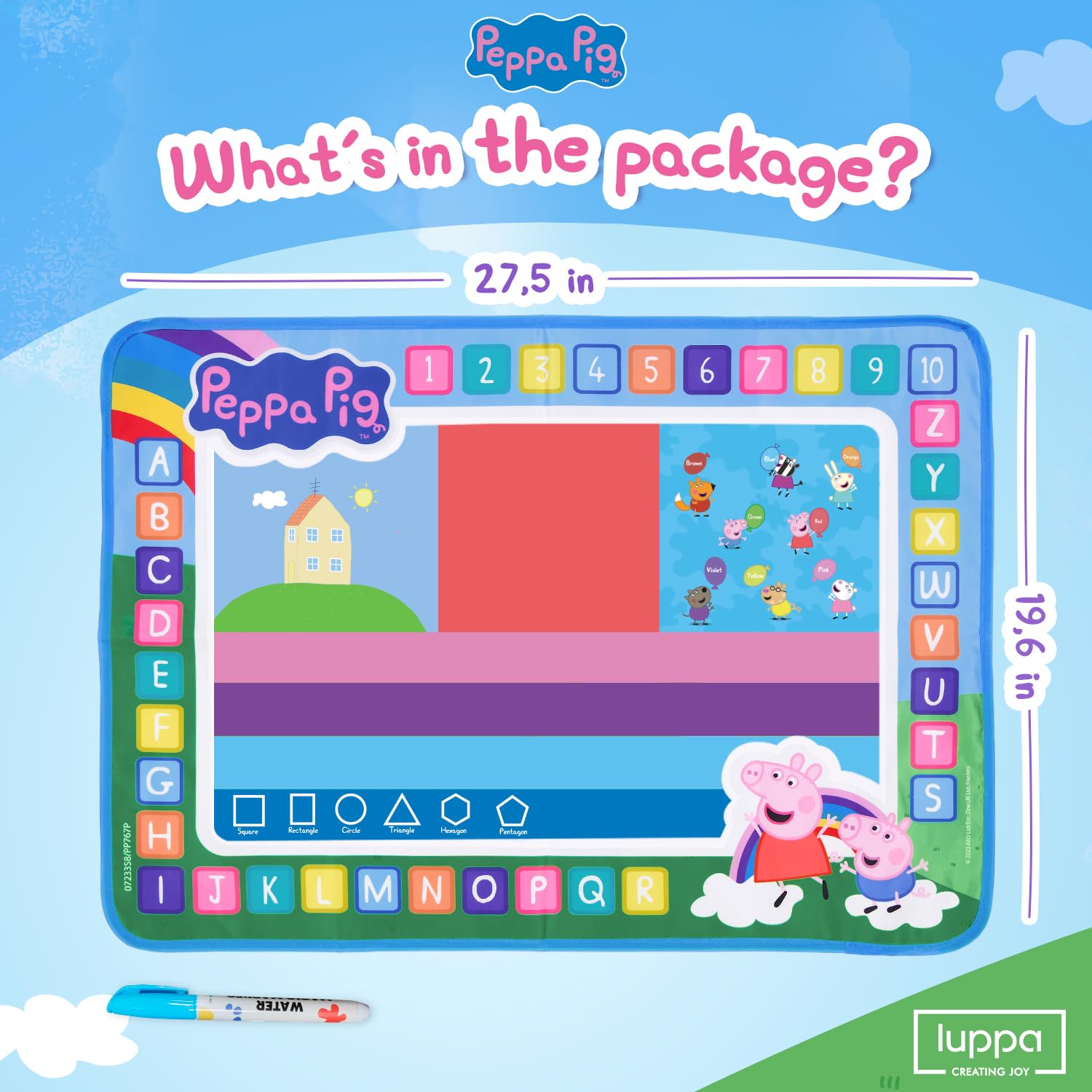 LUPPA Peppa Pig gift-ready doodle mat for birthdays and holidays.