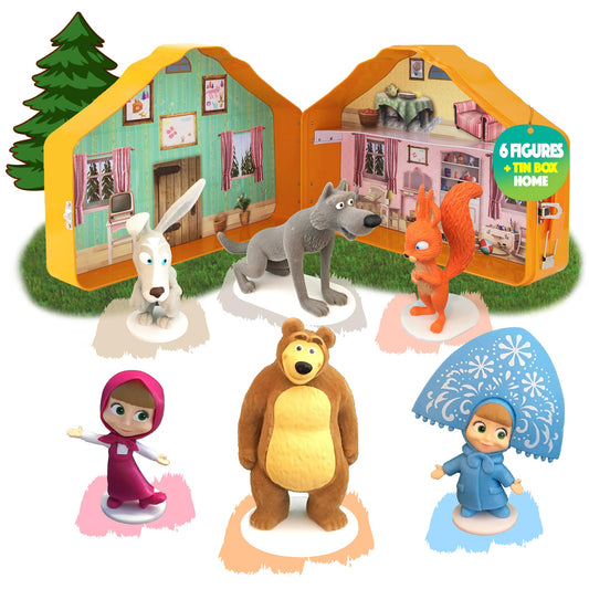 Luppa Masha Bear velvet finish figurines for tactile play and display