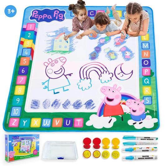 LUPPA Peppa Pig water doodle mat with 100cm square drawing surface for mess-free play
