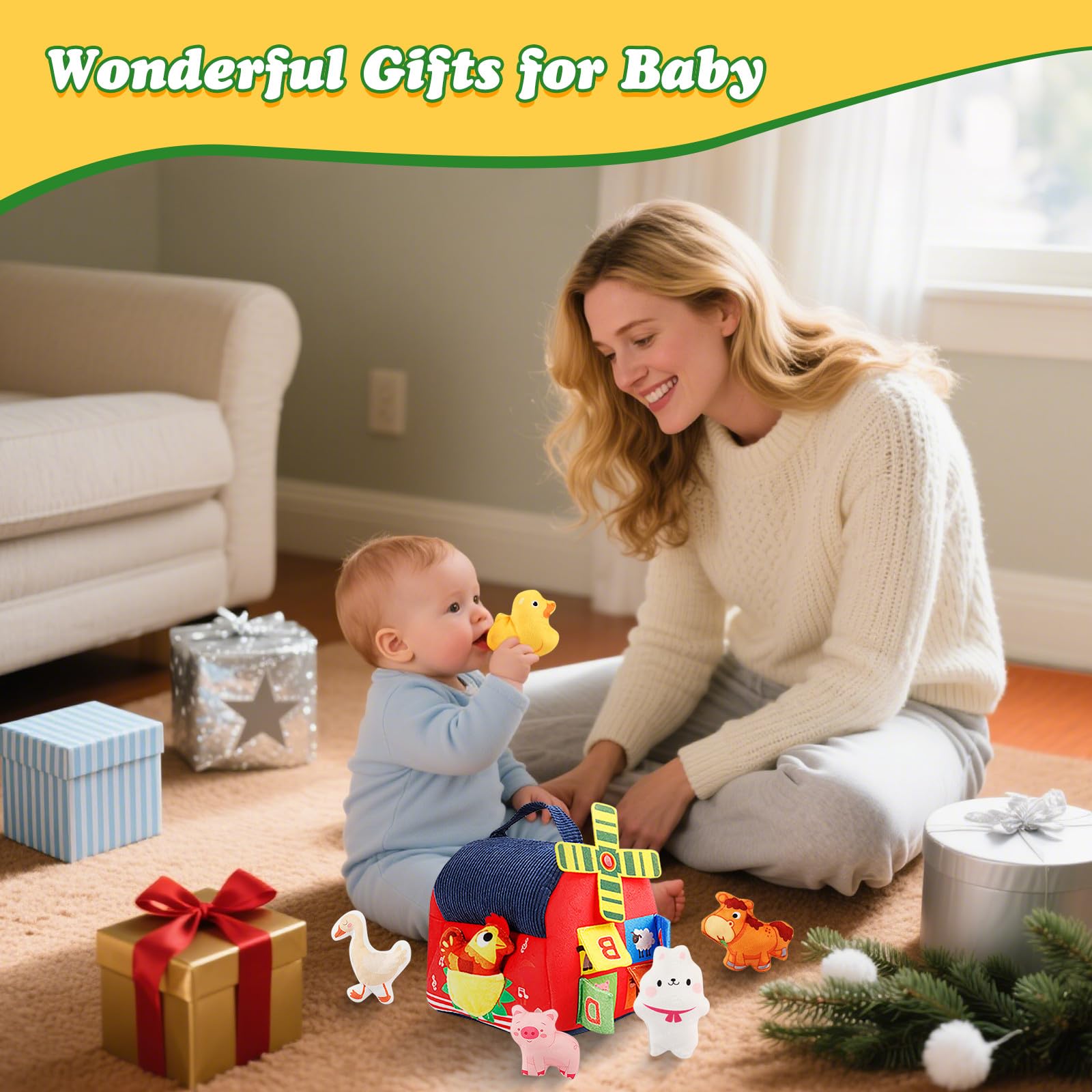 Lurui organic fabrics ensure soft, safe tummy-time comfort for infants.