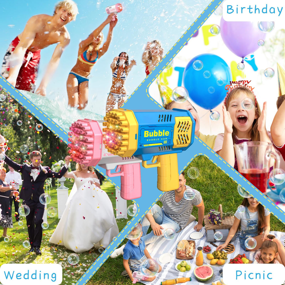 LUSJNGE party bubble action boosts interactive outdoor fun.