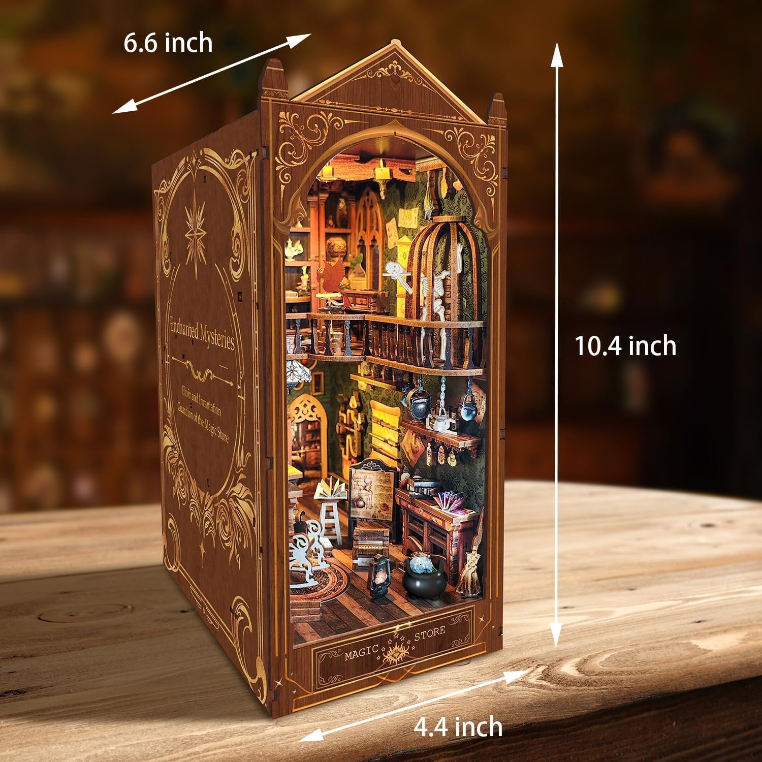 Luuwik Book Nook Kit built-in LED light enhances ambience