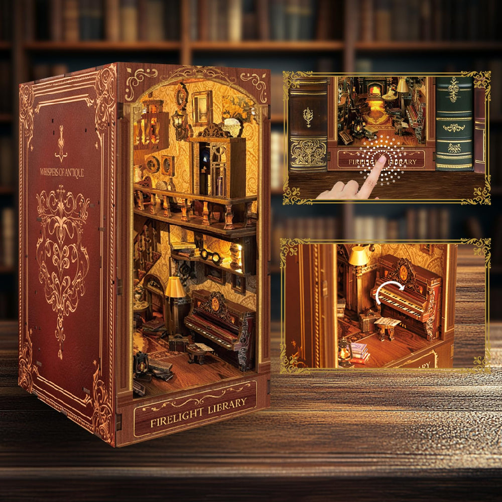 Luuwik Firelight Library Nook includes a dust cover to keep the display pristine.