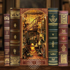 Luuwik Firelight Library Nook features pre-cut parts for simple, satisfying assembly.