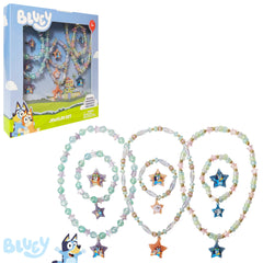 LUV HER Bluey Girls Jewelry Set ring details, bright colors