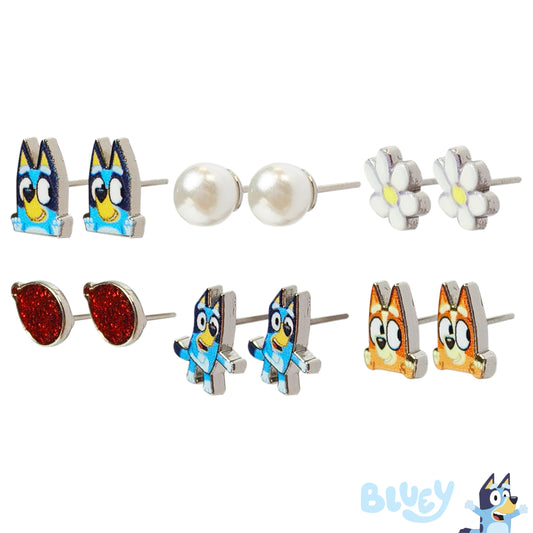 LUV HER Bluey hypo-fishhook earrings, safe design for active kids' everyday outfits.