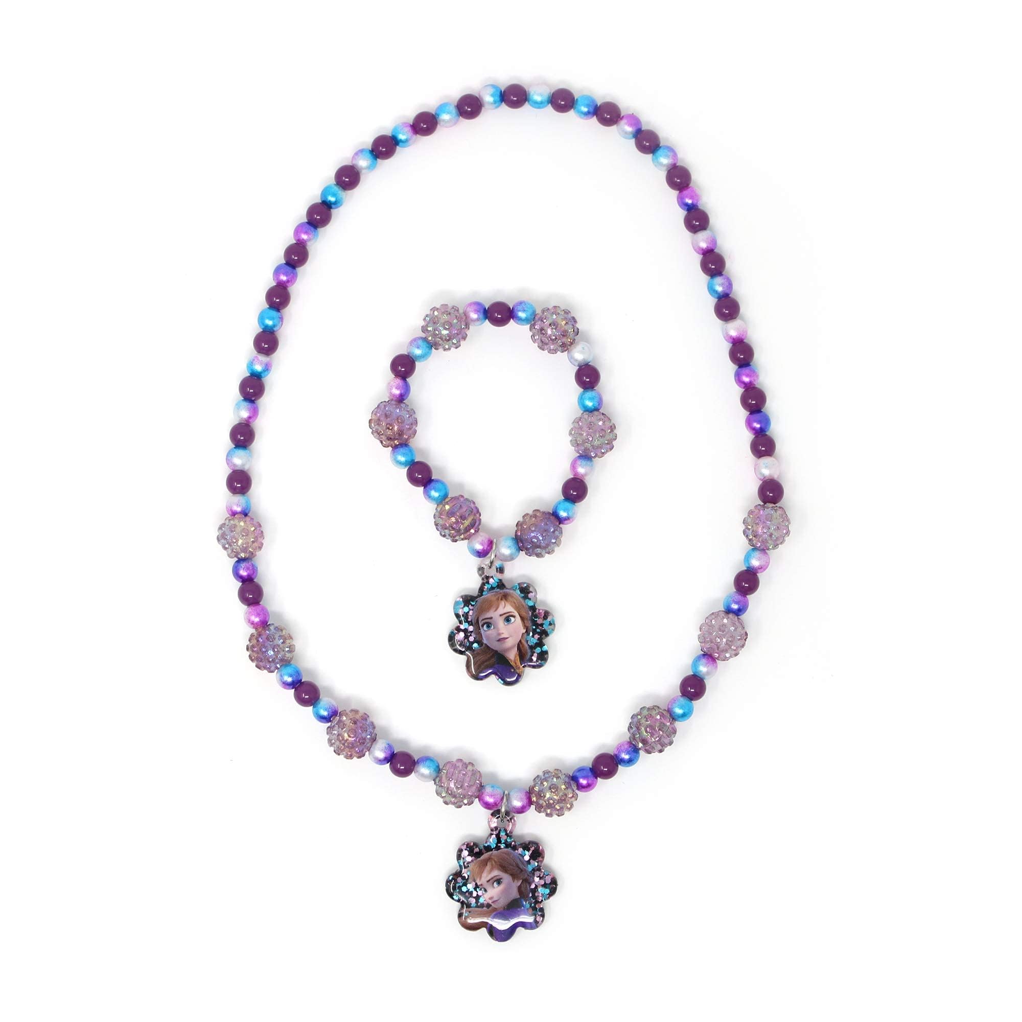 LUV HER Disney Frozen bead necklace close-up with vibrant accents for styling creativity