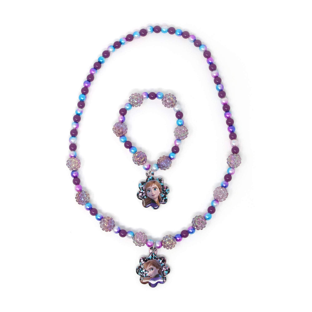 LUV HER Disney Frozen bead necklace close-up with vibrant accents for styling creativity