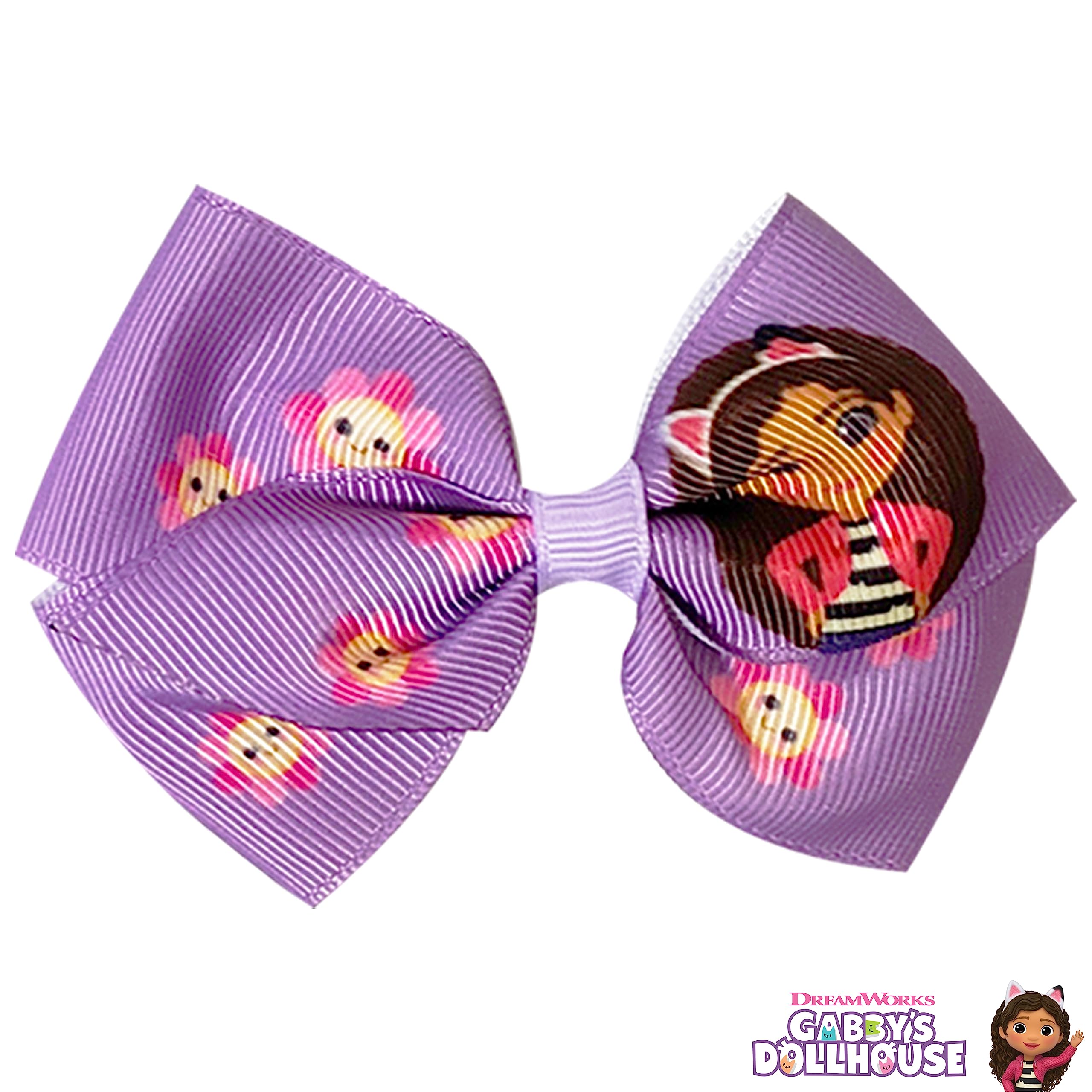 LUV HER Gabby’s Dollhouse bow clip adds charm to daily hairstyles.