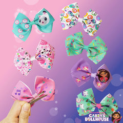 LUV HER Gabby’s Dollhouse bow clip packaged ready for gifting.