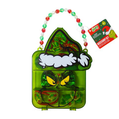 LUV HER Grinch case interior view shows slots for clips and bows