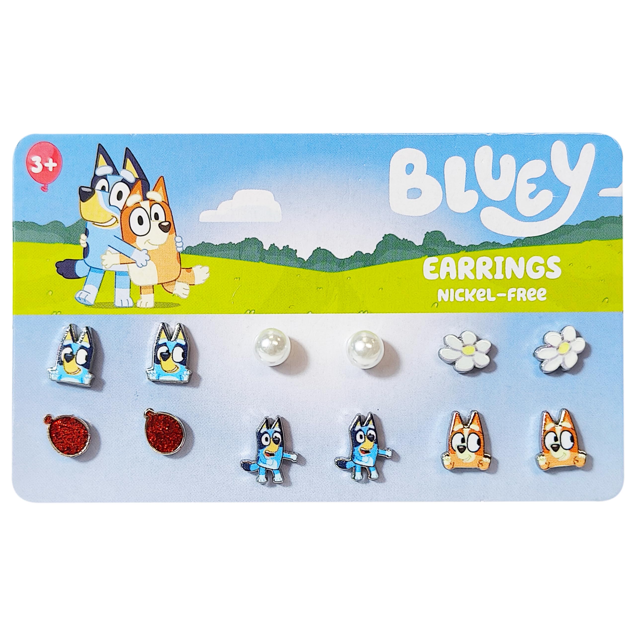 LUV HER Bluey earrings, kid-friendly accessories to spark imaginative dress-up play.