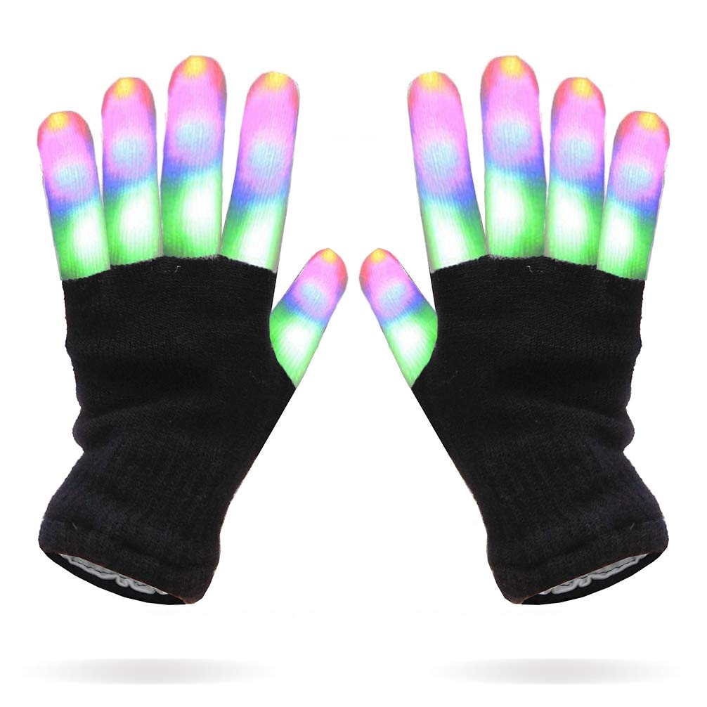 Luwint children LED finger gloves glow in the dark for dazzling performances.