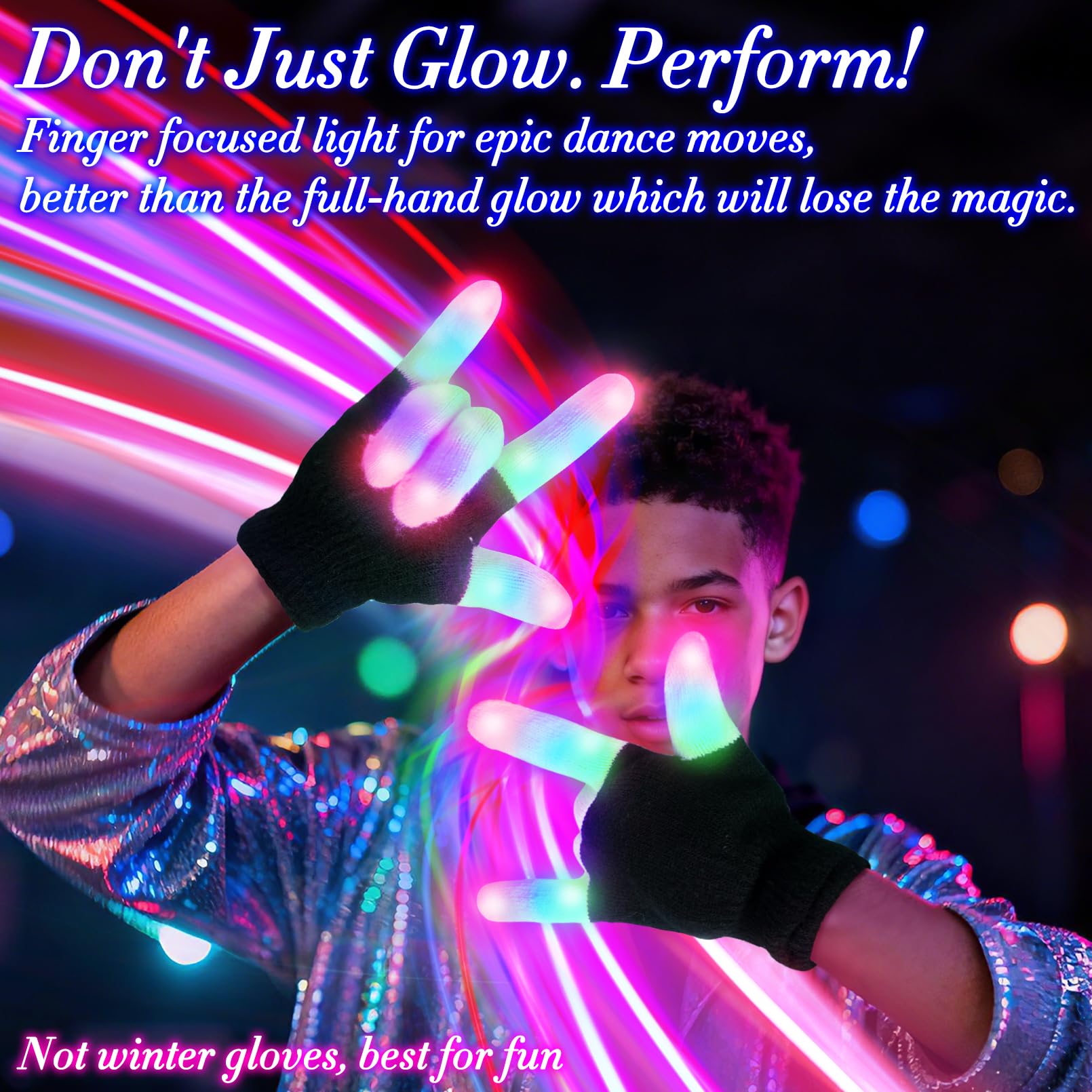 Luwint LED gloves boost visibility for night walking or biking.