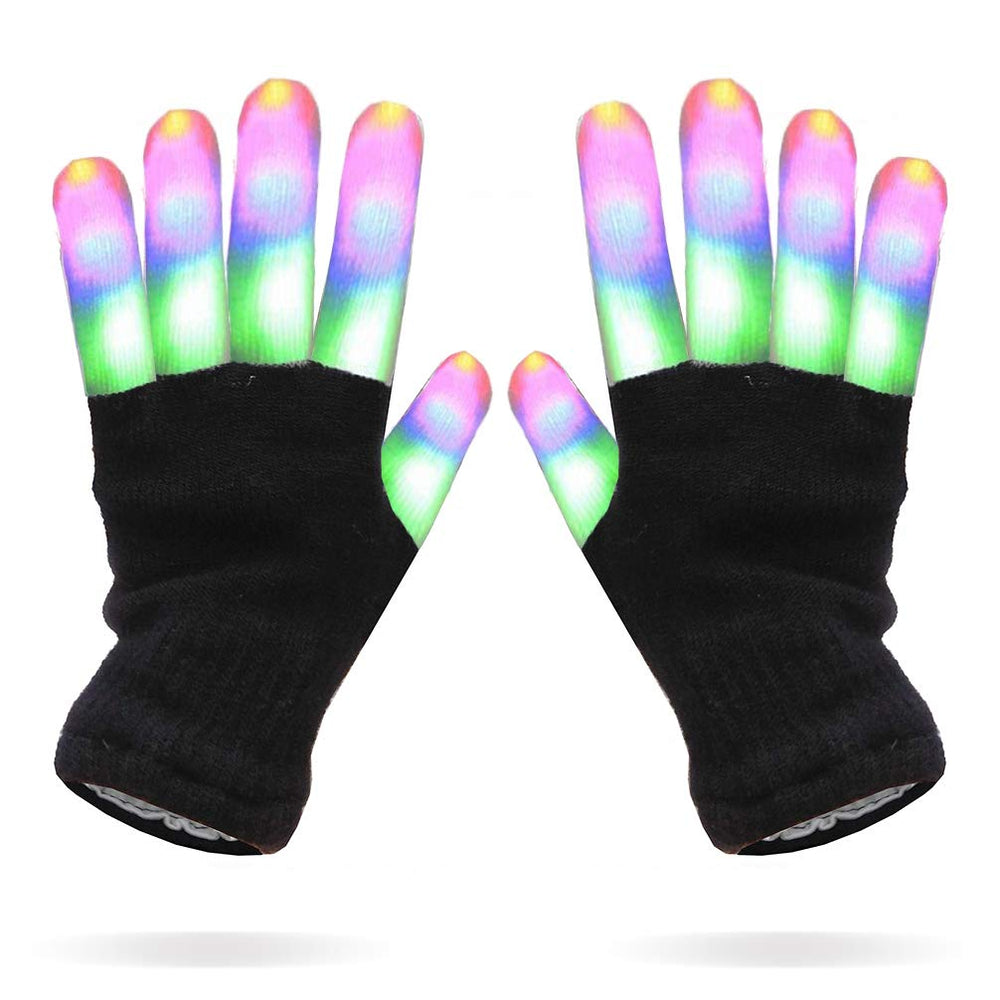 Luwint LED finger gloves glow in multiple colors for performances