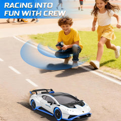 LUXOS RC Lamborghini ABS plastic build delivers durable, safe play.