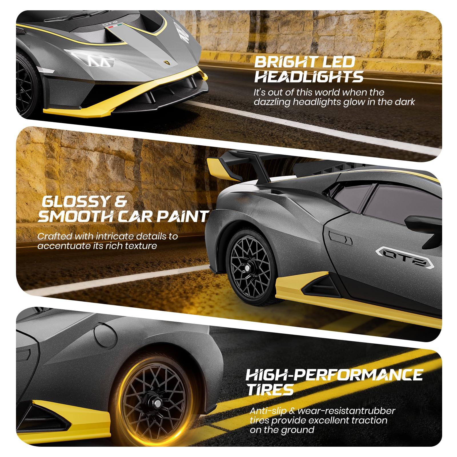 LUXOS RC Lamborghini gift-ready packaging for kids and collectors.