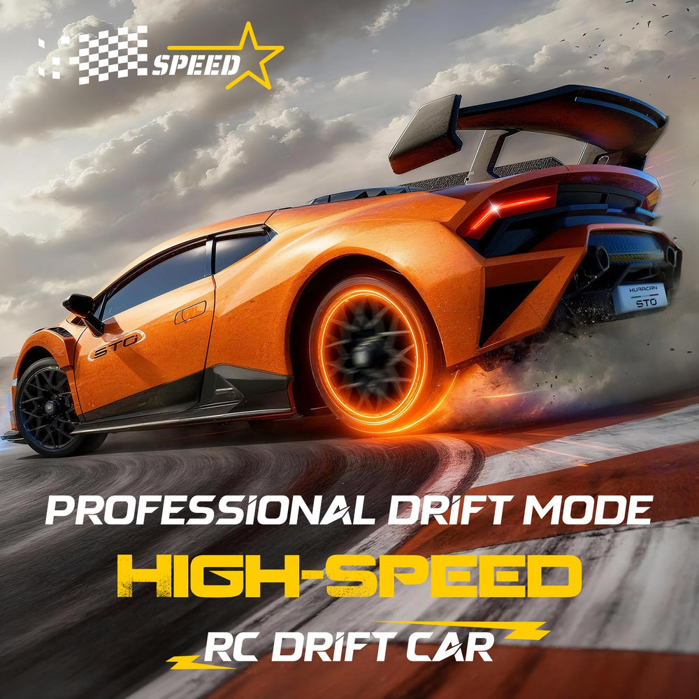 Luxos RC Lamborghini Huracan STO with adjustable speed supports all skill levels