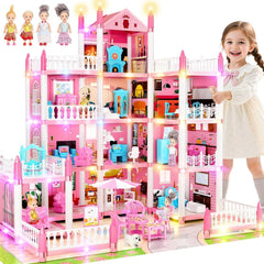 LUYE four-story doll house ready for imaginative play and family bonding.